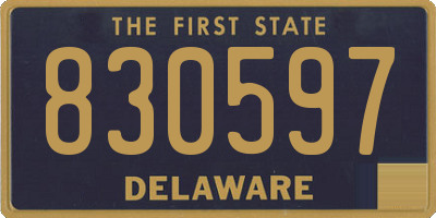 DE license plate 830597