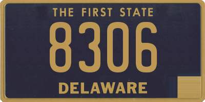 DE license plate 8306