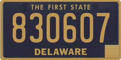 DE license plate 830607