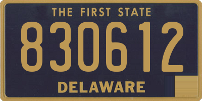 DE license plate 830612