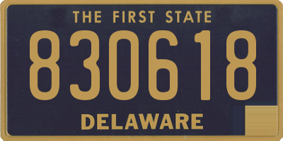 DE license plate 830618