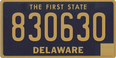 DE license plate 830630