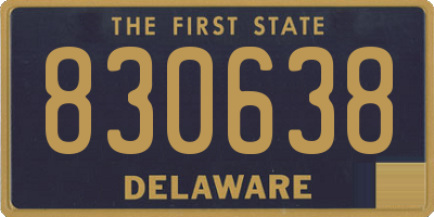 DE license plate 830638