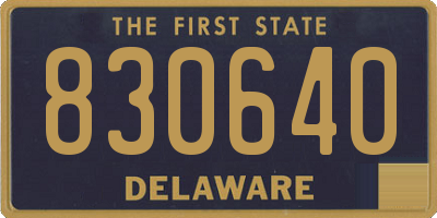 DE license plate 830640