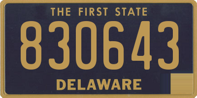 DE license plate 830643