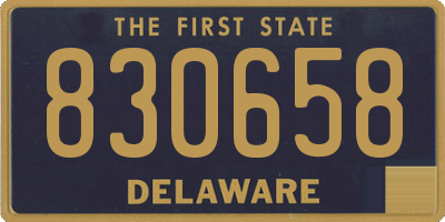 DE license plate 830658