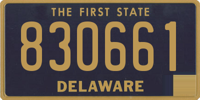 DE license plate 830661