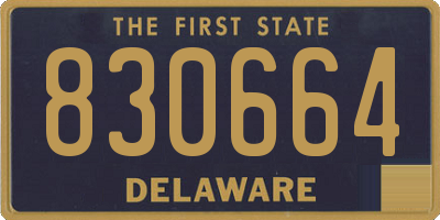 DE license plate 830664