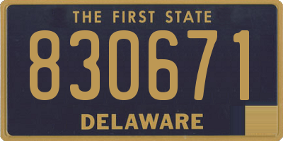 DE license plate 830671