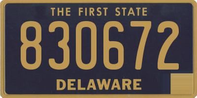 DE license plate 830672