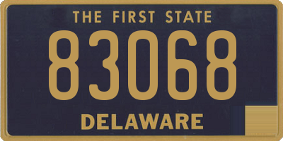 DE license plate 83068