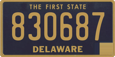 DE license plate 830687