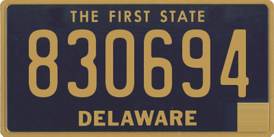 DE license plate 830694