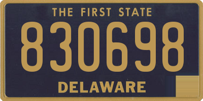 DE license plate 830698