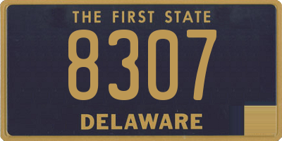 DE license plate 8307