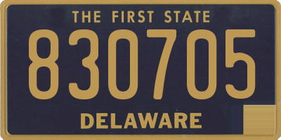 DE license plate 830705
