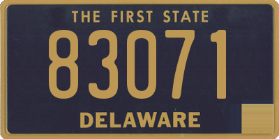 DE license plate 83071