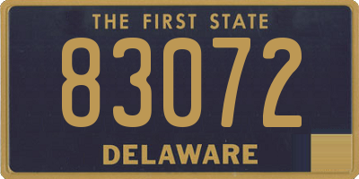 DE license plate 83072