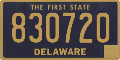 DE license plate 830720