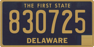 DE license plate 830725