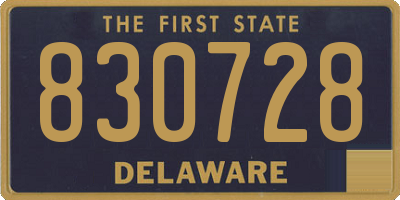 DE license plate 830728