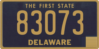 DE license plate 83073