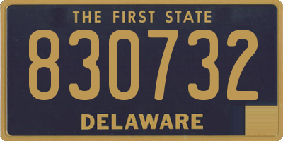 DE license plate 830732