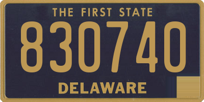 DE license plate 830740