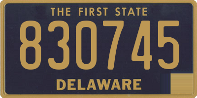 DE license plate 830745