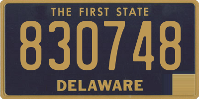 DE license plate 830748