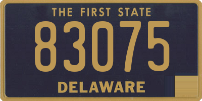 DE license plate 83075
