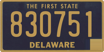DE license plate 830751