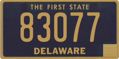 DE license plate 83077