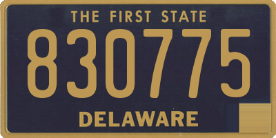 DE license plate 830775