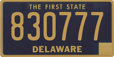 DE license plate 830777