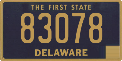 DE license plate 83078