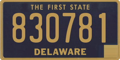 DE license plate 830781