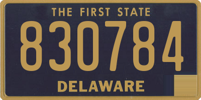 DE license plate 830784