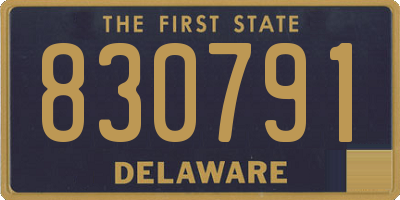 DE license plate 830791