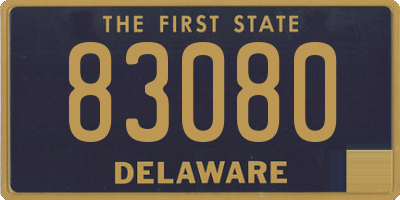 DE license plate 83080