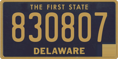 DE license plate 830807