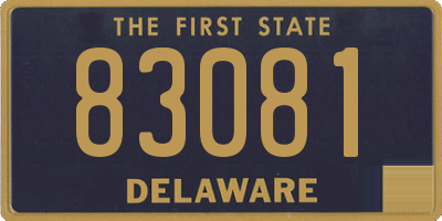 DE license plate 83081