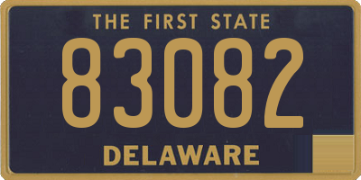 DE license plate 83082
