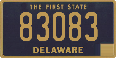 DE license plate 83083