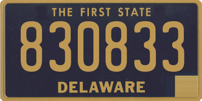 DE license plate 830833