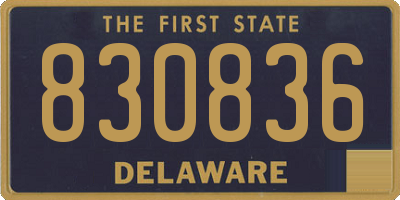 DE license plate 830836