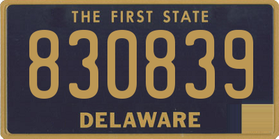 DE license plate 830839