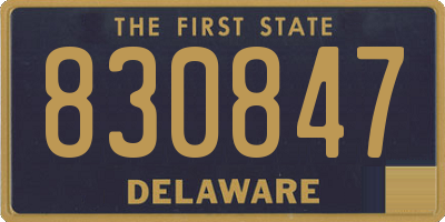 DE license plate 830847