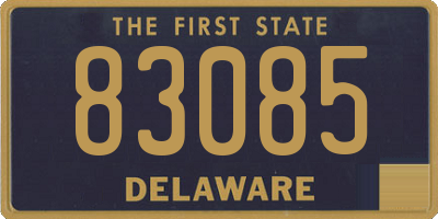 DE license plate 83085