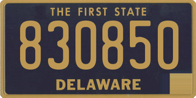DE license plate 830850